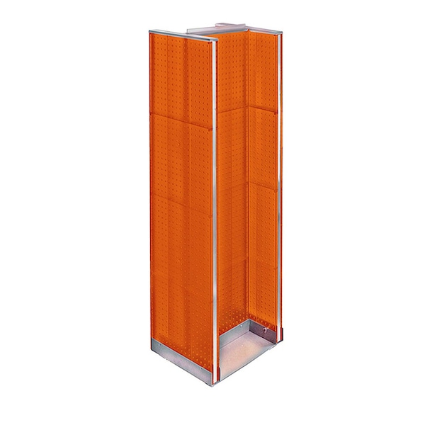 H-Unit Pegboard Floor Display on Revolving Base. Spinner Rack Stand.